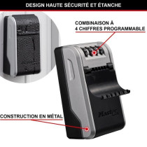 MASTER LOCK - Outdoor key box - New design - Wall mounting - Large cap