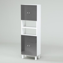 CORAIL Armoire de salle de bain L 60 cm - Gris laqué