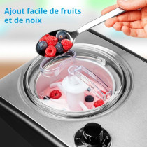 MEDION Electric aluminum ice cream and yogurt maker with compressor, i