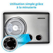 MEDION Electric aluminum ice cream and yogurt maker with compressor, i