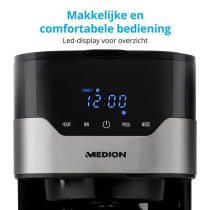 Programmable filter coffee maker with carafe - MEDION - MD 18458 - iso