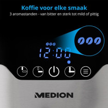 Programmable filter coffee maker with carafe - MEDION - MD 18458 - iso