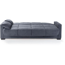 Canapé clic clac 3 places - Gris anthracite - Matelas 14 cm - 130 x 1