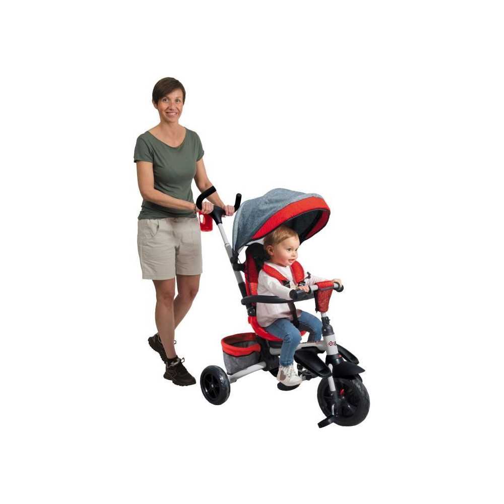 MONDO Convertible and foldable evolutionary tricycle with rotating sea