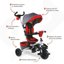 MONDO Convertible and foldable evolutionary tricycle with rotating sea