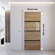 Door Renovation Kit - NORDLINGER PRO - 4 Sheets 85 x 50 cm & 3 Black P