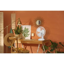 Table fan OCEANIC - 30W - Diameter 23 cm - 2 speeds - Oscillating - Wh