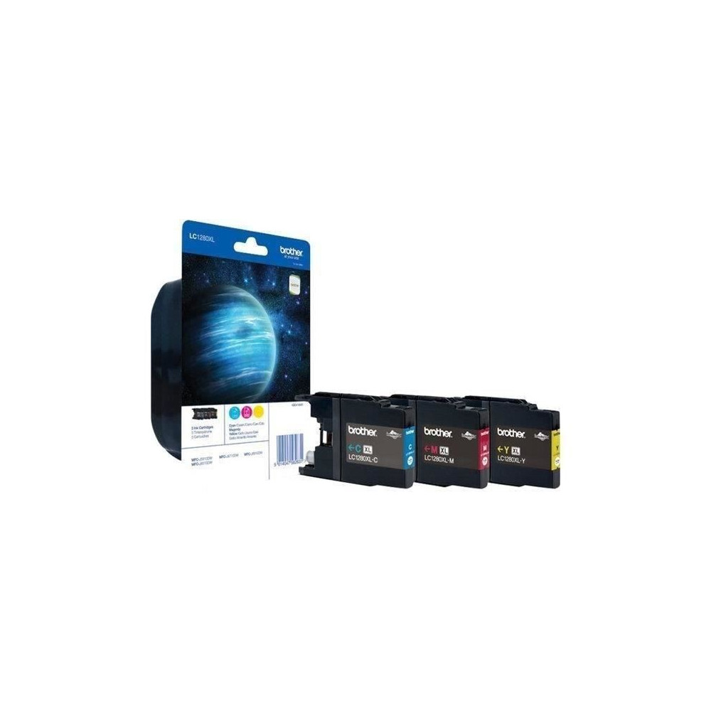 Cartouche d'encre BROTHER LC-1280 - Pack de 3 - Cyan, Magenta et Jaune