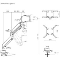 Articulating Desk Monitor Mount - OPLITE - MT57 - White