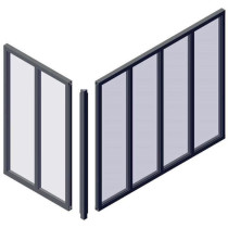 OPTIMUM Corner post for black glass roof - 108 cm