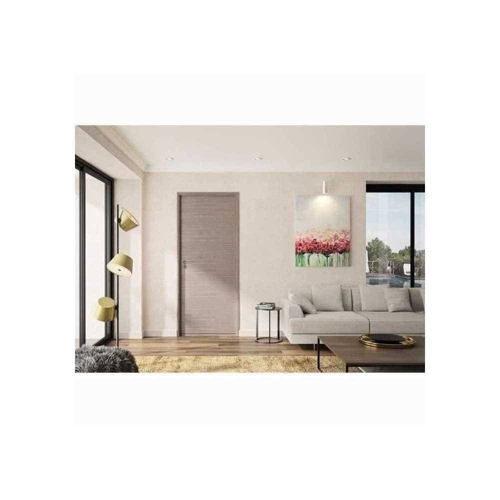 OPTIMUM Bloc Porte ajustable décor chene taupe VERONE - 204 x 83 cm D