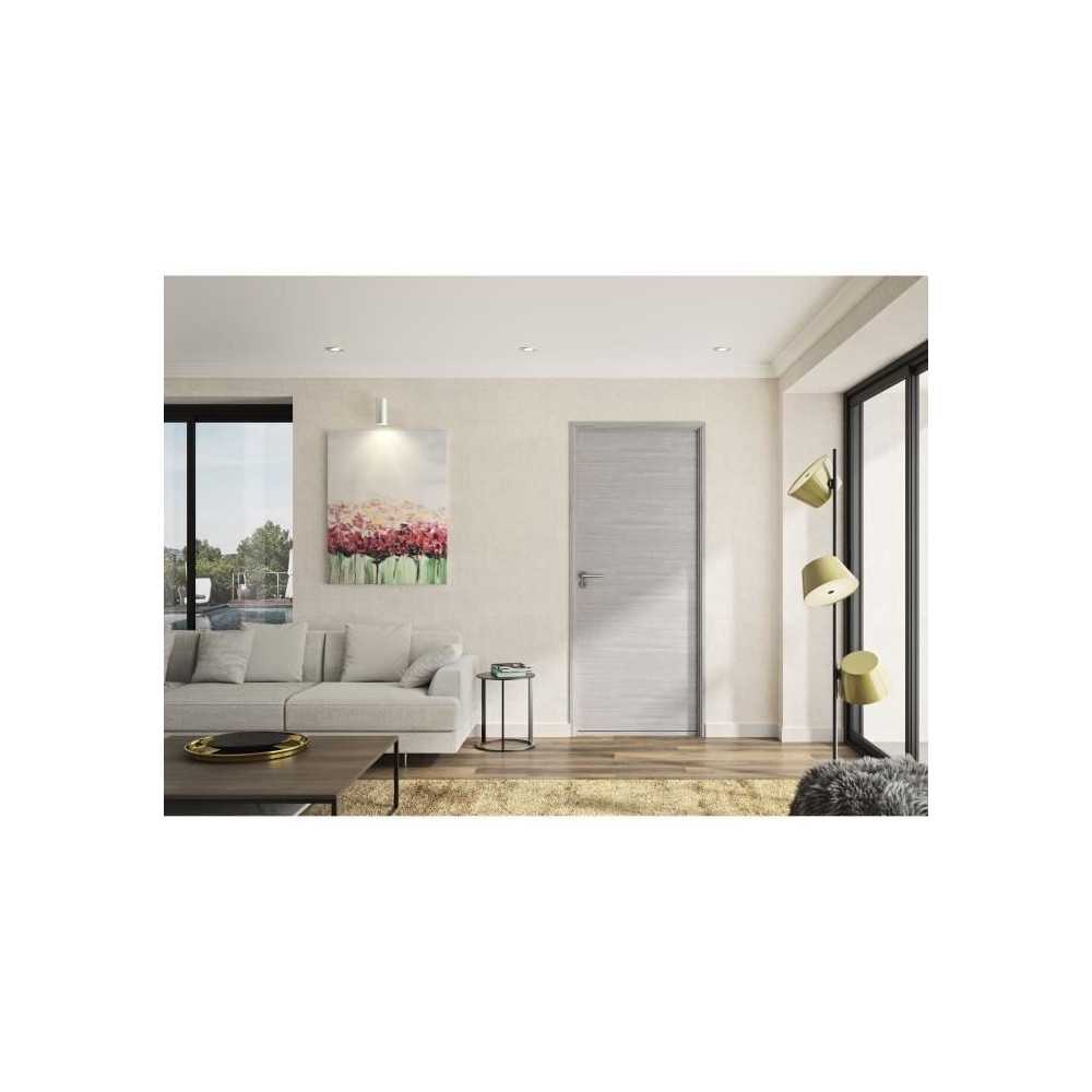 OPTIMUM Bloc Porte ajustable décor chene gris clair BILBAO - 204 x 83