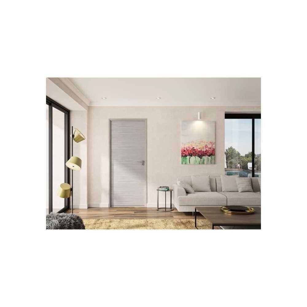 OPTIMUM Bloc Porte ajustable décor chene gris clair BILBAO - 204 x 83