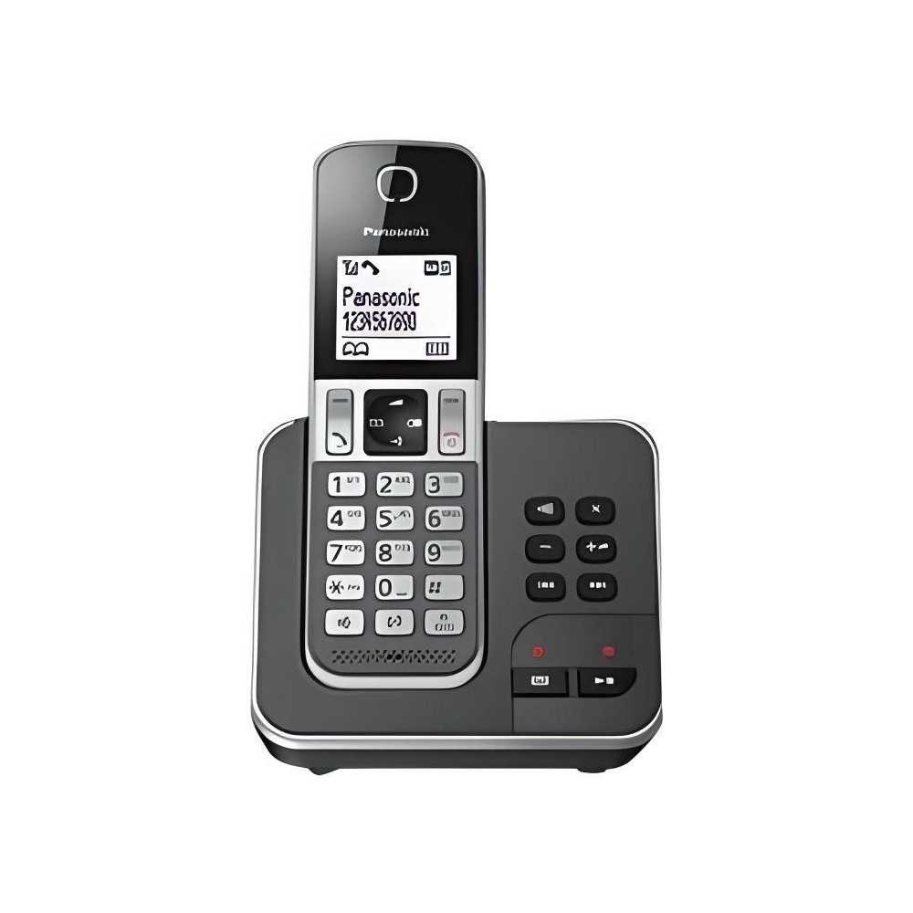 Panasonic KX-TGD320FRG Solo Cordless Telephone Answering Machine Black