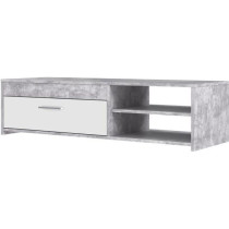 Pilvi TV cabinet - White and light concrete - Contemporary - L 120 x D