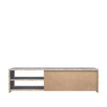 Pilvi TV cabinet - White and light concrete - Contemporary - L 120 x D