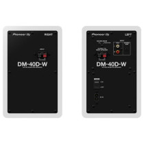 Pair of Pioneer DJ DM-40D-W monitoring speakers - Bass Reflex - 2x19W