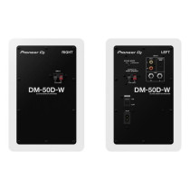 Pair of Pioneer DJ DM-50D-W monitoring speakers - Bass Reflex - 2x25W