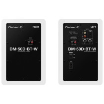 Pair of Pioneer DJ DM-50D-BT-W monitoring speakers - Bluetooth - Bass
