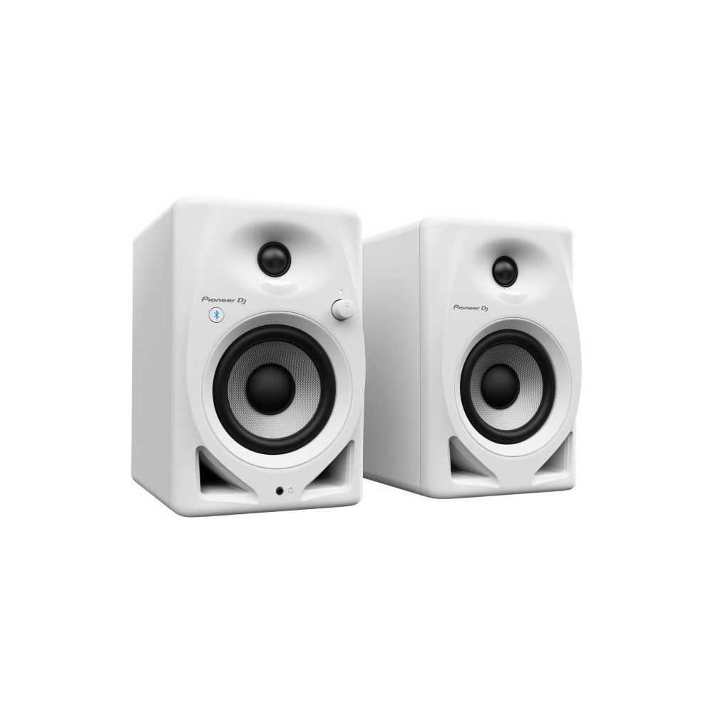 Pair of Pioneer DJ DM-40D-BT-W monitoring speakers - Bluetooth - Bass Pair of Pioneer DJ DM-40D-BT-W monitoring speakers - Bluetooth - Bass