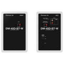 Pair of Pioneer DJ DM-40D-BT-W monitoring speakers - Bluetooth - Bass