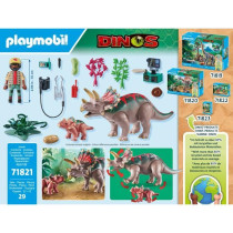 PLAYMOBIL 71821 Tricératops avec bébé et explorateur