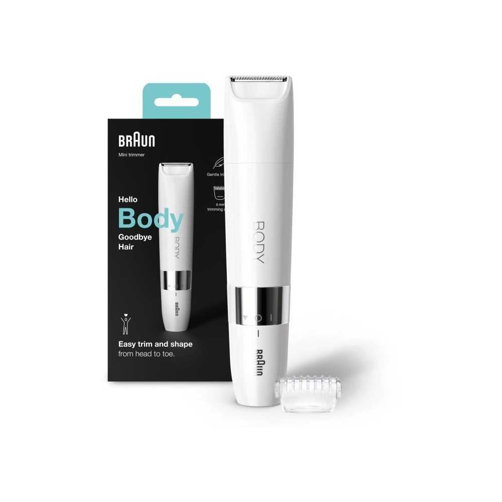 Braun Body Mini BS1000 Electric Body Trimmer for Men and Women - Wet &