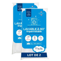 Set of 2 Baby Mattress Protectors - 70x140 cm - Waterproof and Micro B
