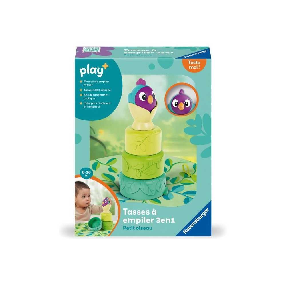 Ravensburger play+, Stacking cups - Little bird, 0-12 months, Early le Ravensburger play+, Stacking cups - Little bird, 0-12 months, Early le