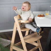 Sit Up III Wooden High Chair - ROBA - Height Adjustable - Natural