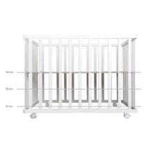 Baby Park 100x75 cm + Adam and Eule Owl Print Mat + 4 Wheels - ROBA -