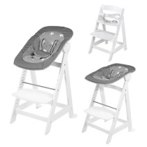 ROBA Born Up 2 in 1 High Chair + Reclining Bouncer with Star Pattern -
