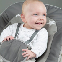 ROBA Born Up 2 in 1 High Chair + Reclining Bouncer with Star Pattern -