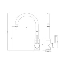 Rousseau Kitchen mixer Køben - Without shower - Brushed brass