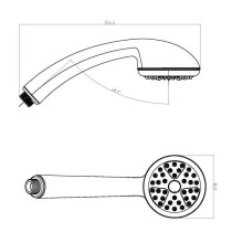 ROUSSEAU Hand shower 1 jet Tamari Chrome
