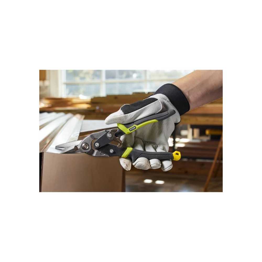 Jeu de 3 cisailles aviation - RYOBI - Universelle, passe-franc droite,