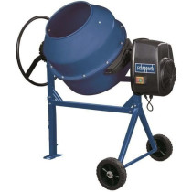 Bétonniere électrique SCHEPPACH MIX160 - 160L - Roues et volant de b