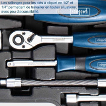 Tool case of 95 pieces - SCHAPPACH - TB94 - Chrome vanadium steel tool
