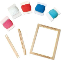 SES CREATIVE Weaving Set - With yarns of different colors