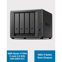 Storage server (NAS) - Synology - 4 Bays - Ryzen R1600 Dual -Core