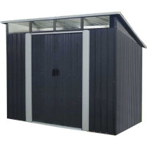 SOLER Abri de jardin en métal 4,61 m² - 238 x 193 x 202 cm - Kit d'a
