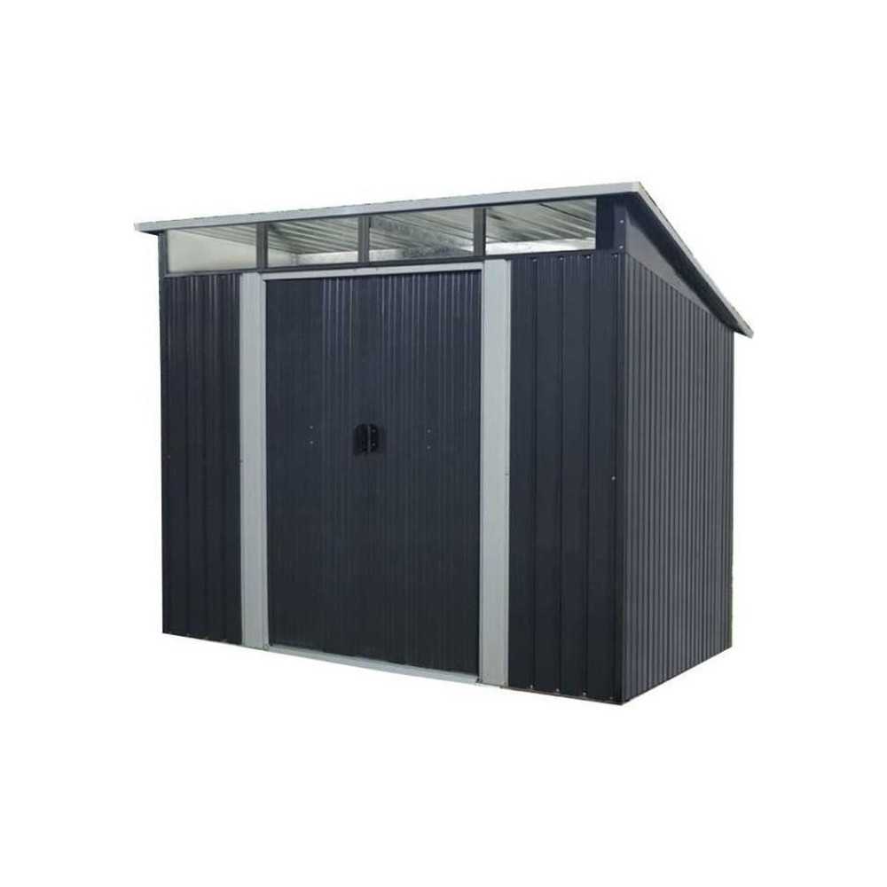 SOLER Abri de jardin en métal 4,61 m² - 238 x 193 x 202 cm - Kit d'a