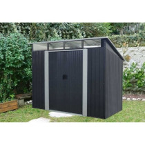 SOLER Abri de jardin en métal 4,61 m² - 238 x 193 x 202 cm - Kit d'a