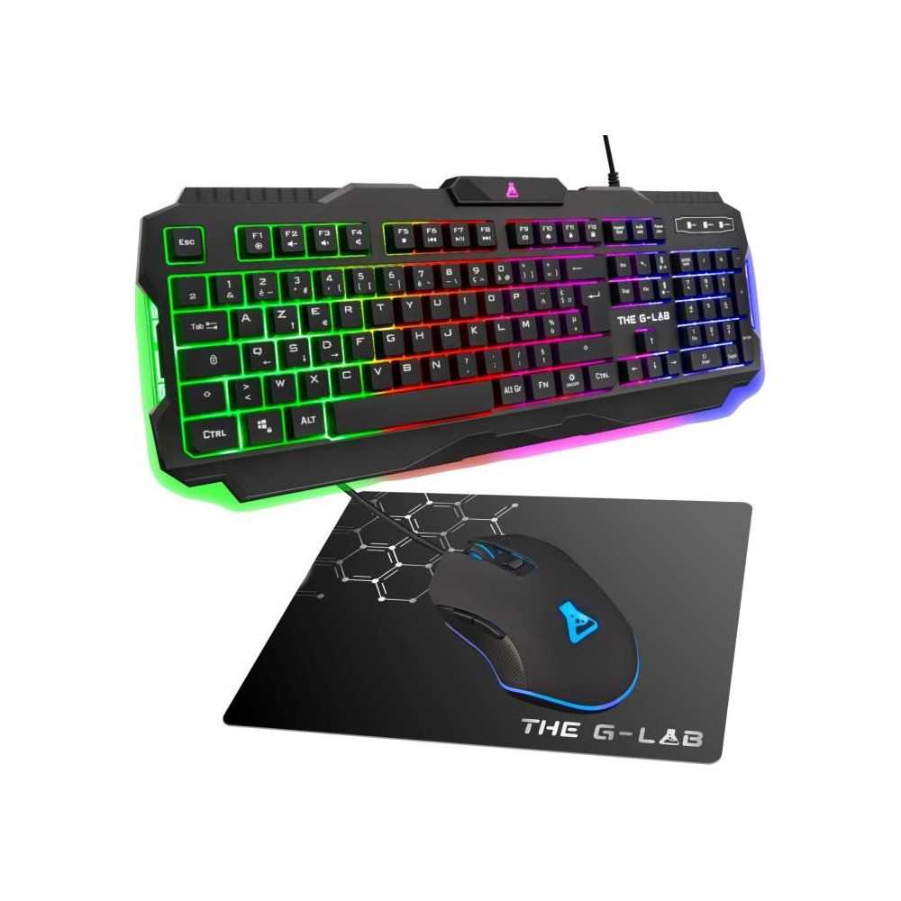 THE G-LAB COMBO HELIUM Keyboard FR Backlit Performance + Comfort Mouse