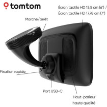 Heavy goods vehicle GPS - TOM TOM - GO Expert Plus - HD 6 screen - Lar