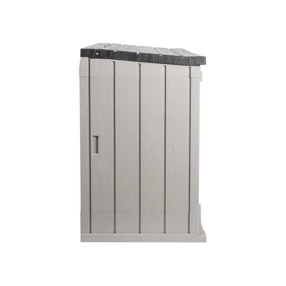 Coffre de jardin STORER PLUS XL - Résine - Capacité 1270L - Taupe et