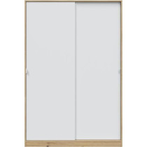Armoire TOP - Décor chene - 2 Portes coulissantes - L120 x H200 x P50