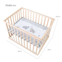 Baby Playpen on Wheels - ROBA - Jumbotwins - Height Adjustable - Playp