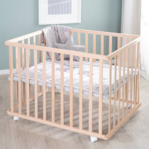 Baby Playpen on Wheels - ROBA - Jumbotwins - Height Adjustable - Playp