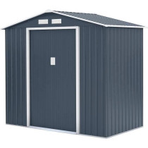 PLUTON Abri de jardin en métal 2,71 m² - 213 x 127 x 195 cm - Kit d'